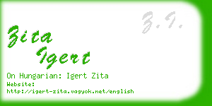 zita igert business card